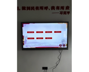 舒城县汤池镇人大代表联络站采购我司一套65寸壁挂触摸查询一体机软硬件